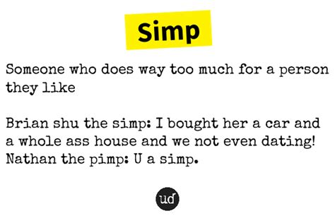 simp urban dictionary|More.